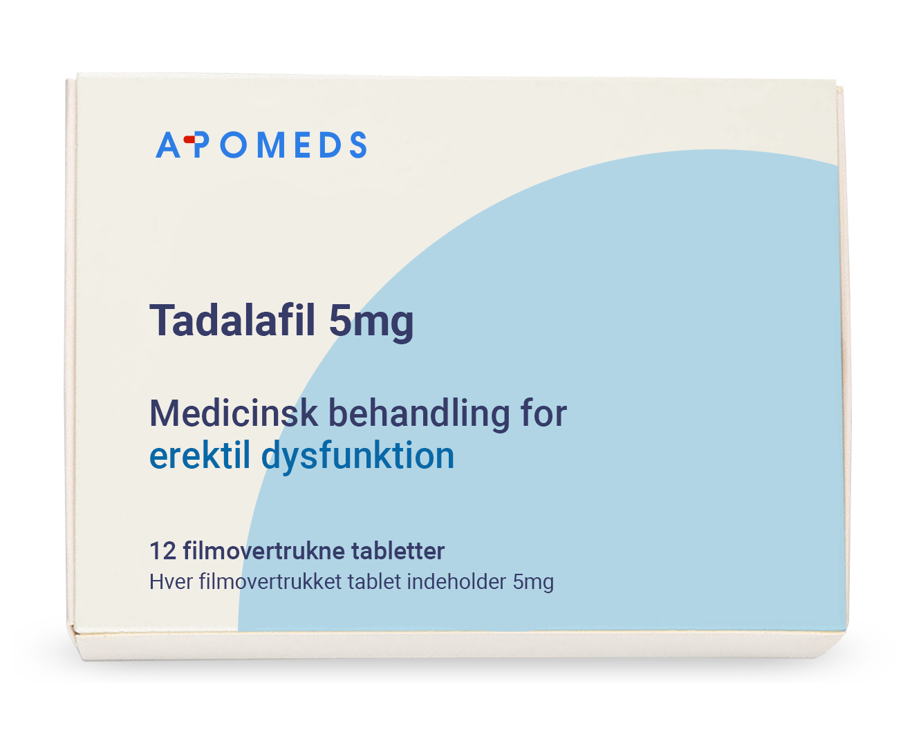 Tadalafil förpackning 5 mg 12 filmdragerade tabletter